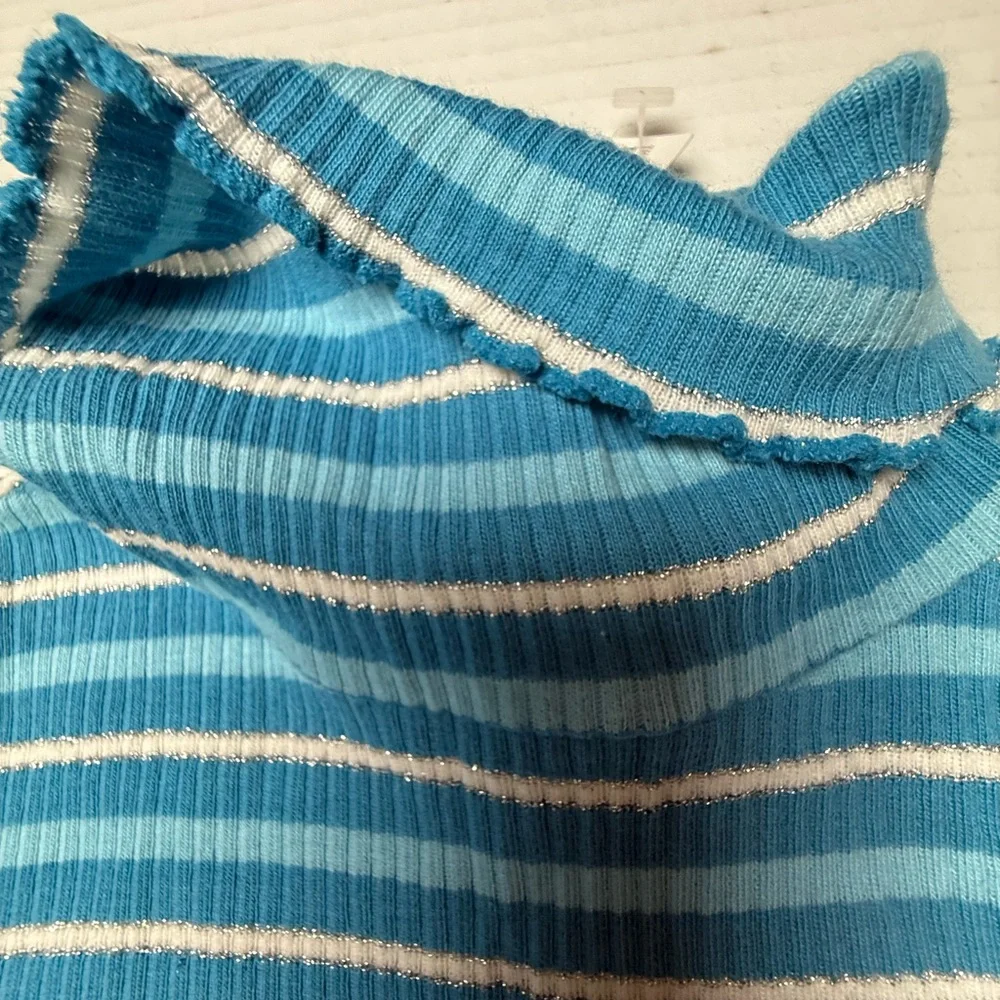 Vintage The Children’s Place Girls XS 4 Striped Turtleneck Shirt Long Sleeve 90s